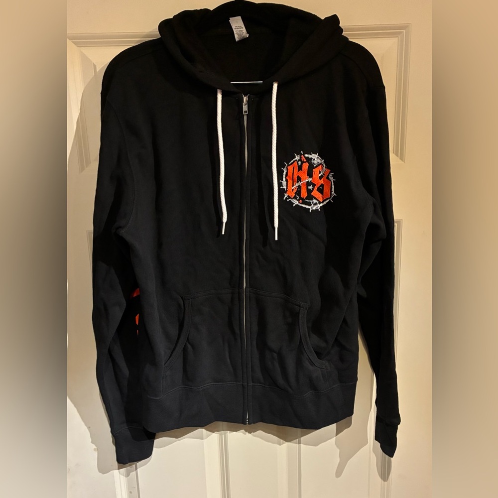 Halestorm Fall Tour 2024 Black & Red Zip Up Hoodie - Size: S